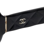 Chanel Quilted CC Logo Sunglasses Black Acetate Eyewear — view 4