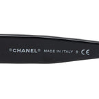 Chanel Quilted CC Logo Sunglasses Black Acetate Eyewear — view 7
