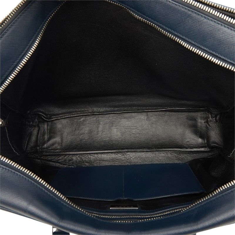 Prada Business Briefcase Navy Saffiano Leather — view 8