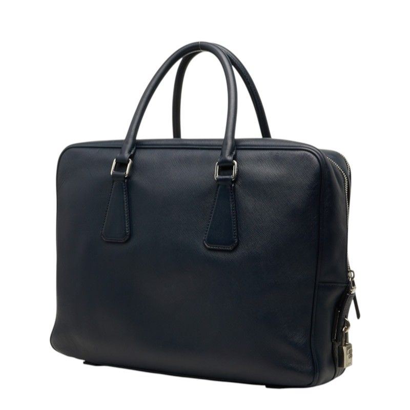 Prada Business Briefcase Navy Saffiano Leather — view 2