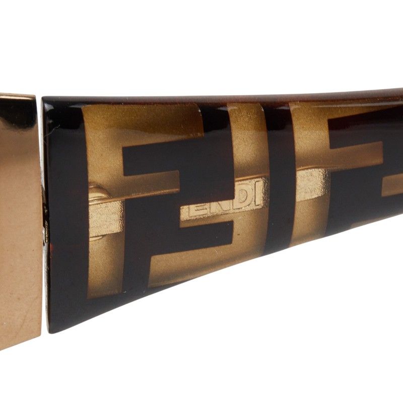 Fendi Zucca Sunglasses Brown Gold Acetate Plated Eyewear — view 4