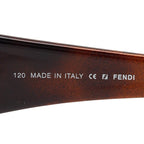 Fendi Zucca Sunglasses Brown Gold Acetate Plated Eyewear — view 6