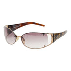 Fendi Zucca Sunglasses Brown Gold Acetate Plated Eyewear