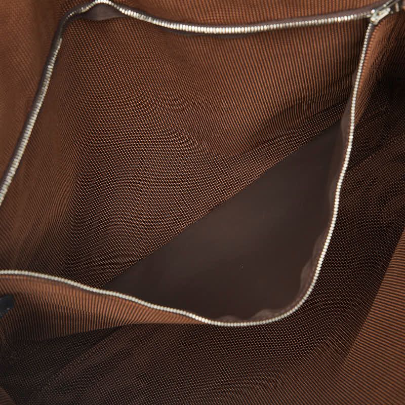 Hermes Her Line Besace MM Crossbody Shoulder Bag Brown Canvas — view 8