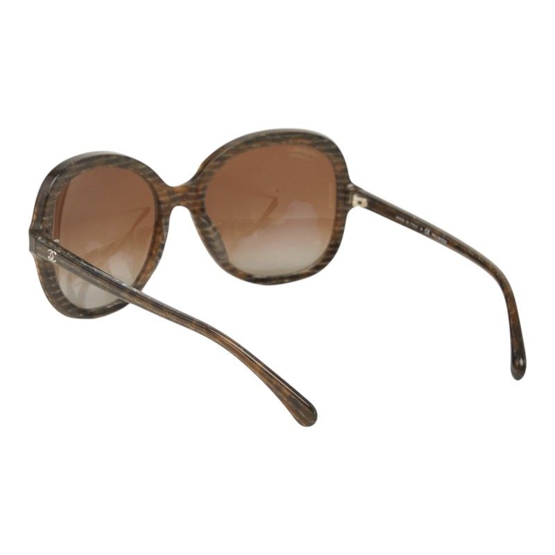 Chanel CC Logo Sunglasses Brown Acetate Eyewear — view 2