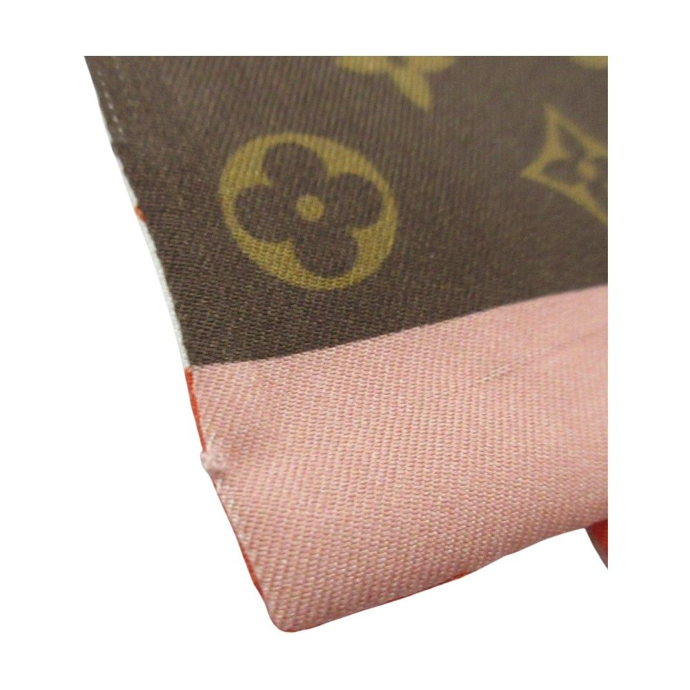 Louis Vuitton Bandeau Animogram Leopard Scarf Pink Brown — view 7