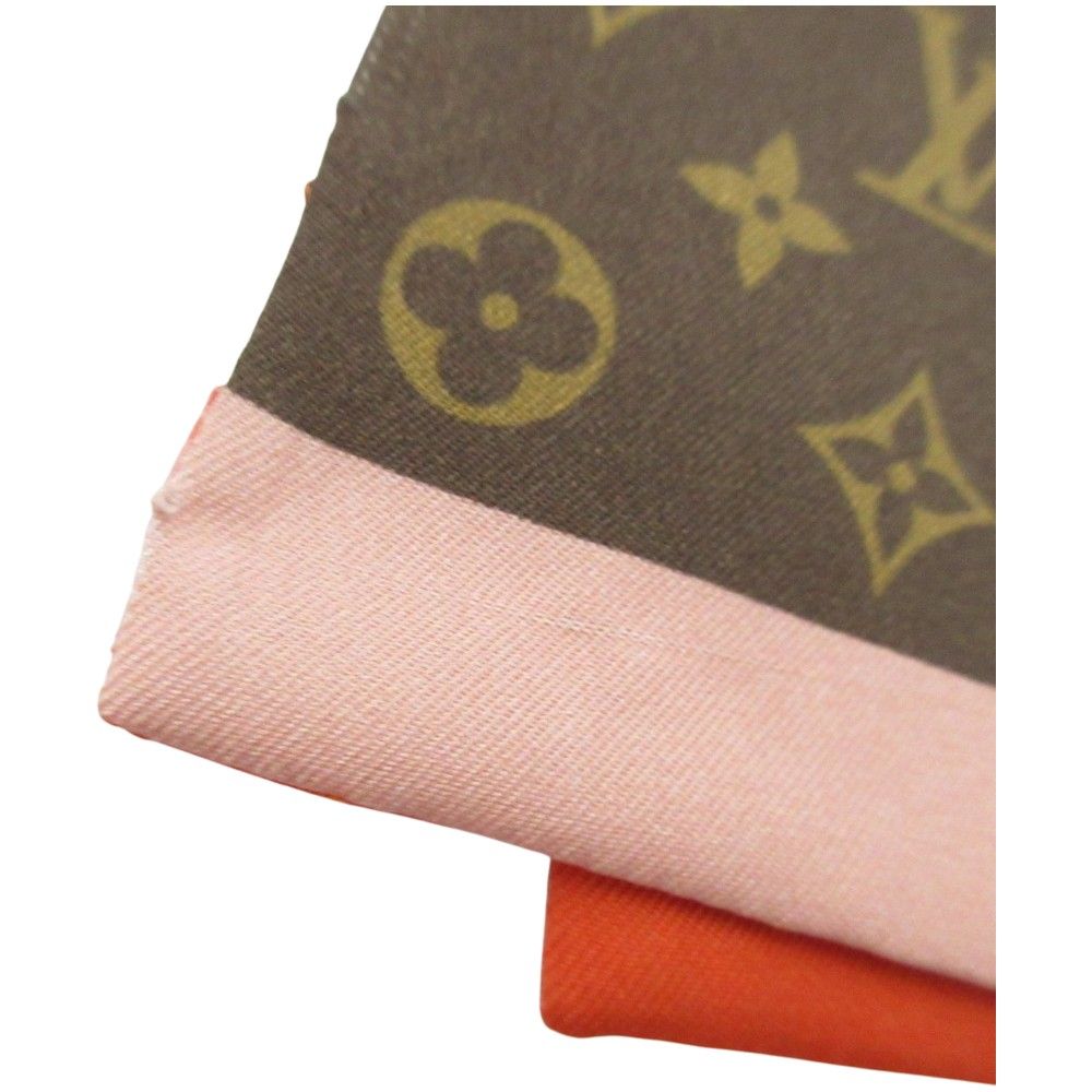 Louis Vuitton Bandeau Animogram Leopard Scarf Pink Brown — view 6
