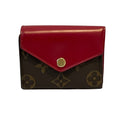 Louis Vuitton Portefeuille Zoe Monogram Compact Wallet Fuchsia Brown