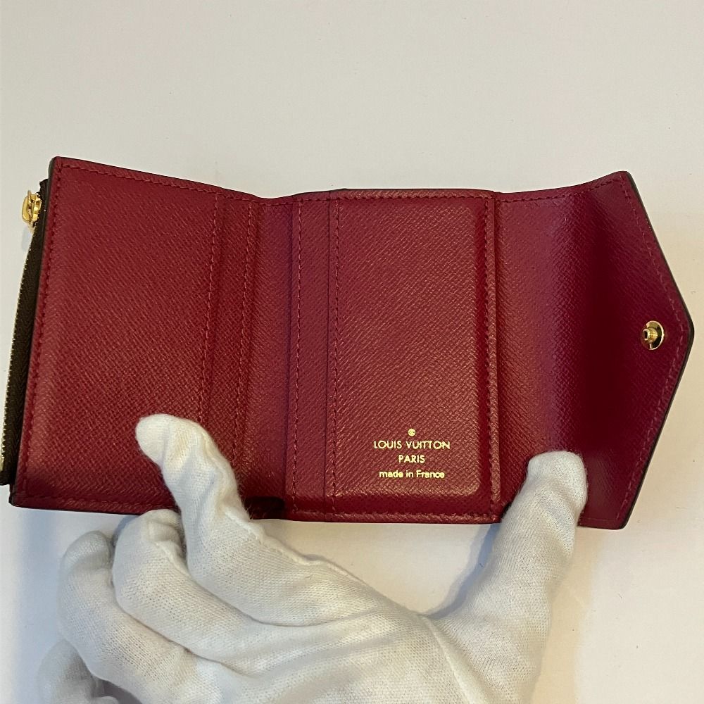 Louis Vuitton Portefeuille Zoe Monogram Compact Wallet Fuchsia Brown — view 6