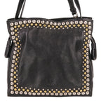Loewe Flamenco Studs Leather Shoulder Bag Black — view 3