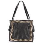 Loewe Flamenco Studs Leather Shoulder Bag Black — view 2