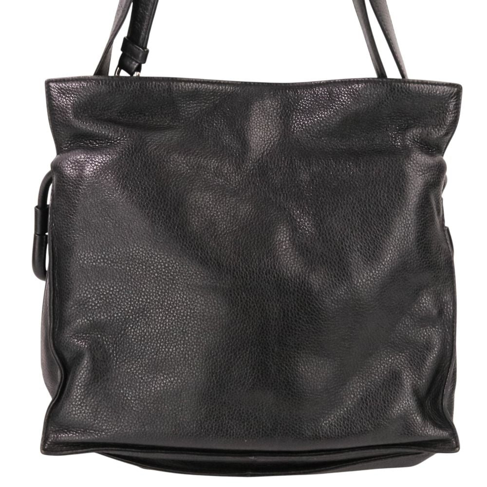 Loewe Flamenco Studs Leather Shoulder Bag Black — view 4
