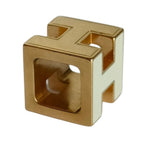 Hermes Cage D'h Cube Chain Necklace Ivory Gold — view 5