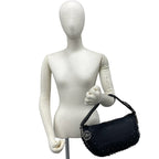 Dior Peace & Love Logo Leather Shoulder Bag Black — view 2