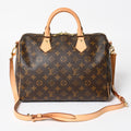 Louis Vuitton Monogram Speedy Bandouliere 30 Handbag Brown Gold