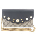 Gucci GG Supreme Chain Wallet Leather Crossbody