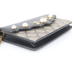Gucci GG Supreme Chain Wallet Leather Crossbody — view 4