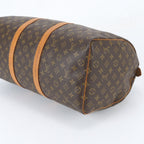 Louis Vuitton Monogram Keepall 50 Leather Boston Bag Tote Travel — view 4