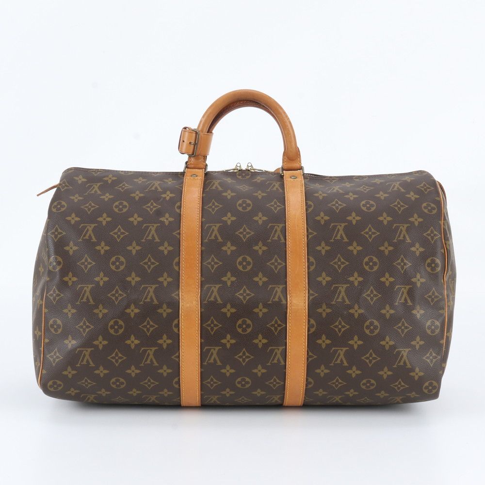 Louis Vuitton Monogram Keepall 50 Leather Boston Bag Tote Travel — view 3