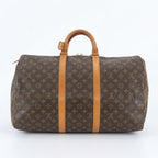 Louis Vuitton Monogram Keepall 50 Leather Boston Bag Tote Travel — view 3