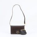 Dior Vintage Leather Shoulder Bag Tote Brown