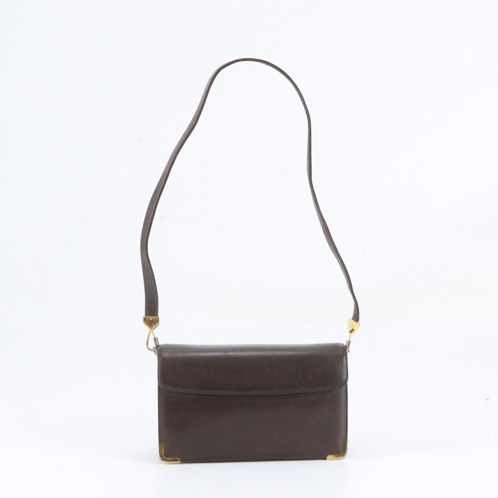 Dior Vintage Leather Shoulder Bag Tote Brown — view 3