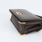Dior Vintage Leather Shoulder Bag Tote Brown — view 5