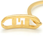 Fendi O'Lock Bracelet M Bangle Crystal Gold Metal — view 7