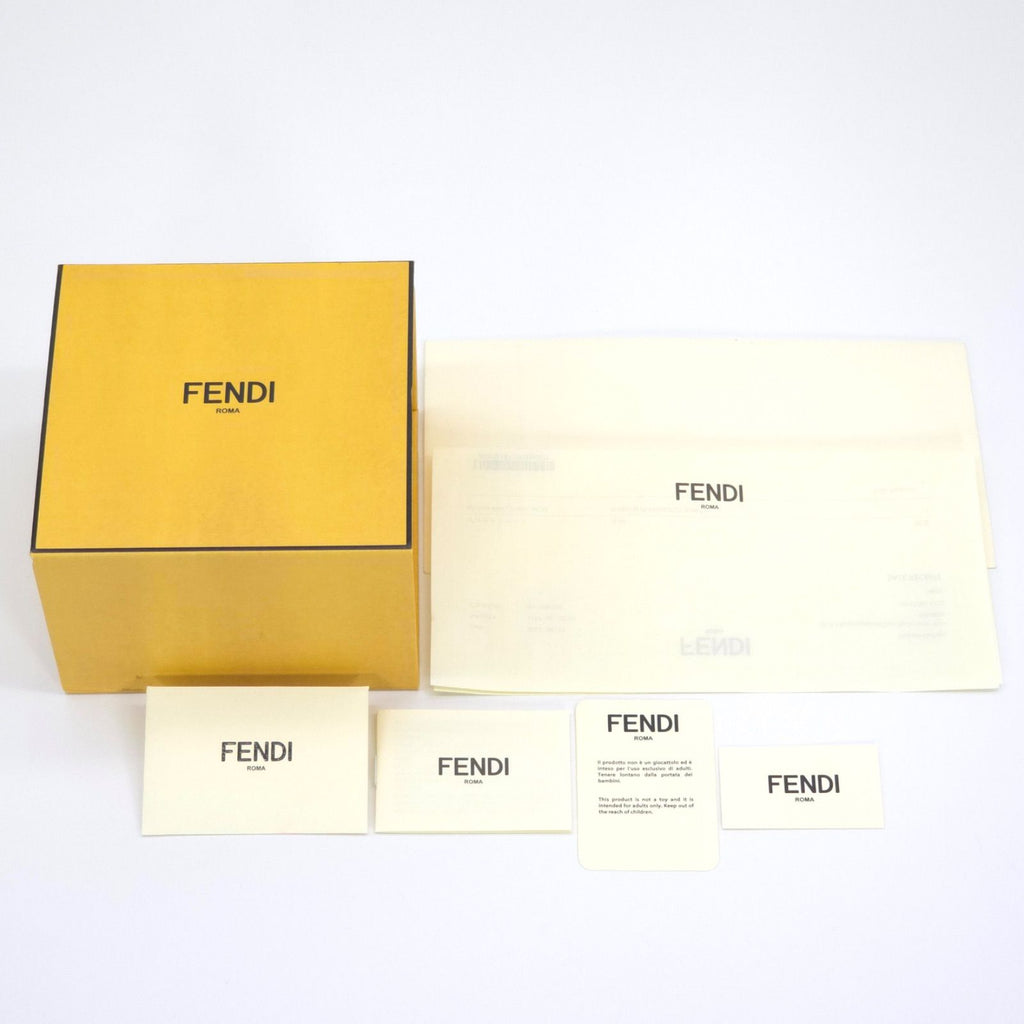 Fendi O'Lock Bracelet M Bangle Crystal Gold Metal — view 3