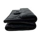 Chanel Quilted CC Logo Compact Wallet So Black — view 4