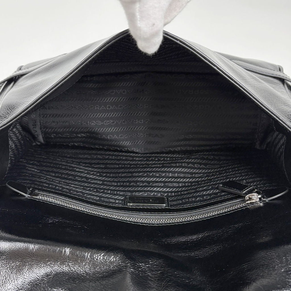 Prada Shoulder Bag Leather Nero — view 8