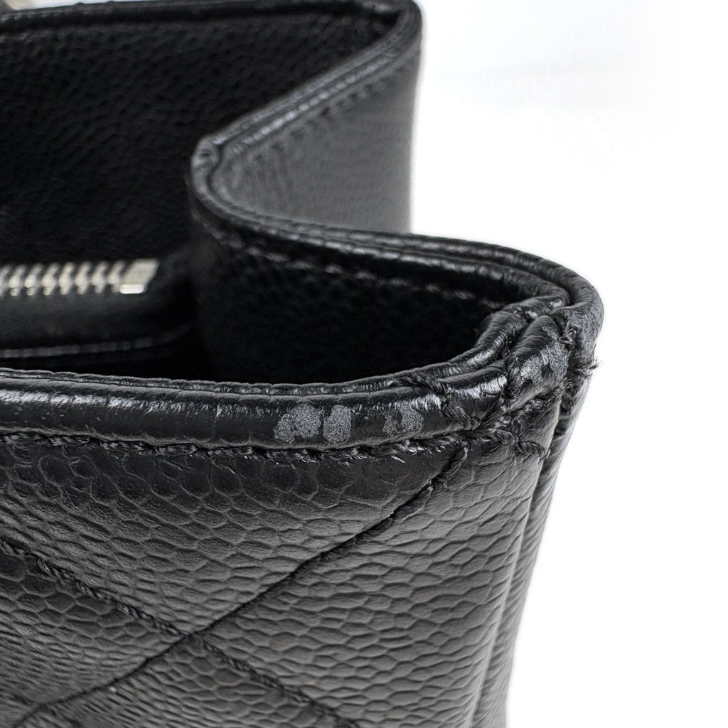 Chanel Tote Bag CC Logo Quilted Grand Shopping GST Caviar Leather Black — view 5