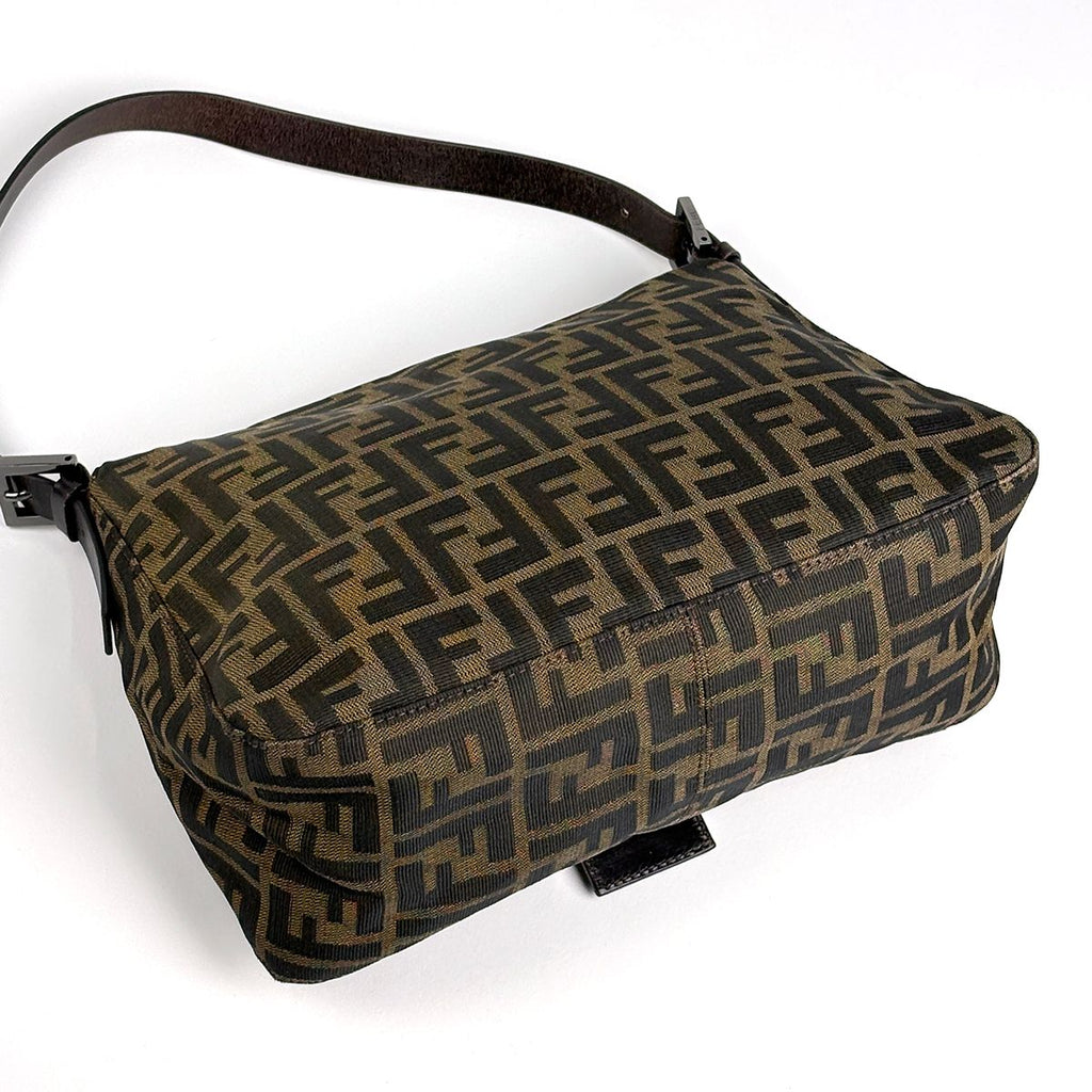Fendi Shoulder Bag Zucca Pattern Mamma Baguette Canvas Brown — view 2