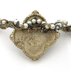 Chanel Necklace CC Logo Faux Pearl Rhinestone Gold — view 2