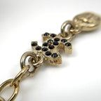 Chanel Necklace CC Logo Faux Pearl Rhinestone Gold — view 6
