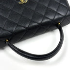 Chanel Handbag CC Logo Quilted Caviar Leather Black — view 6