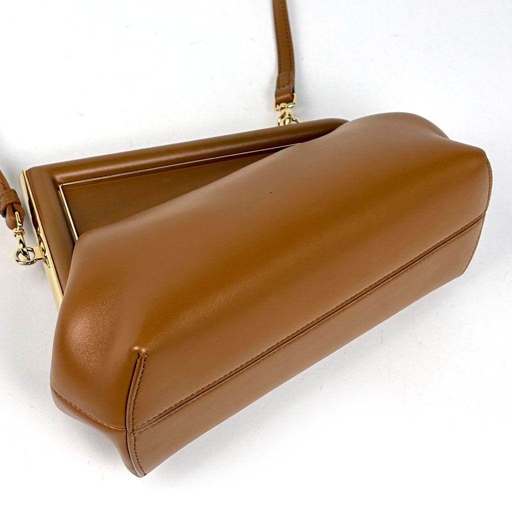 Fendi Shoulder Bag First Small 2-Way Leather Brown — view 2