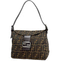 Fendi Shoulder Bag Zucca Pattern Canvas Brown