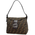 Fendi Shoulder Bag Zucca Pattern Canvas Brown