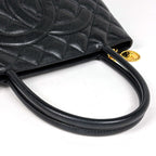 Chanel Reissue Tote Handbag CC Logo Caviar Leather Black — view 5