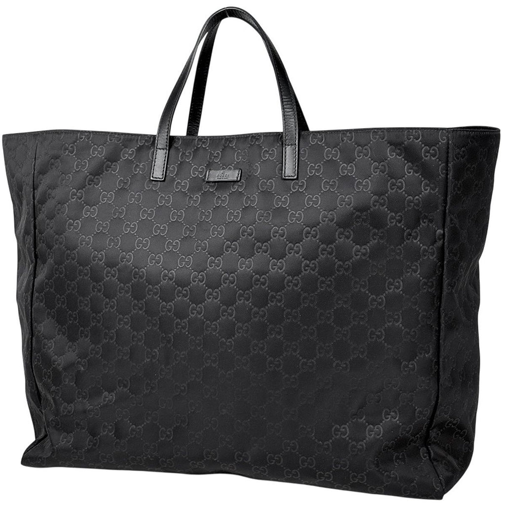 Gucci Tote Bag GG Pattern Nylon Black