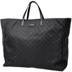 Gucci Tote Bag GG Pattern Nylon Black