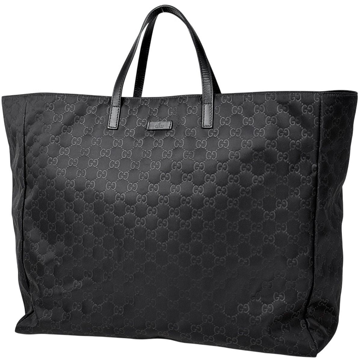 Gucci Tote Bag GG Pattern Nylon Black