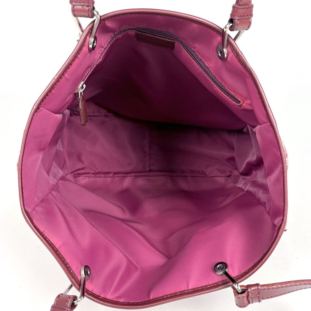 Dior Tote Bag Trotter Pattern Canvas Bordeaux — view 8