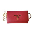 Prada Saffiano Leather Key Case Key Holder