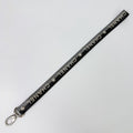 Chanel Logo Star Neck Strap Nylon Metal Black Gray White Silver Vintage