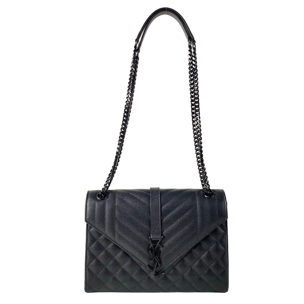 Saint Laurent Paris Shoulder Bag Classic Monogram Satchel Black Chain