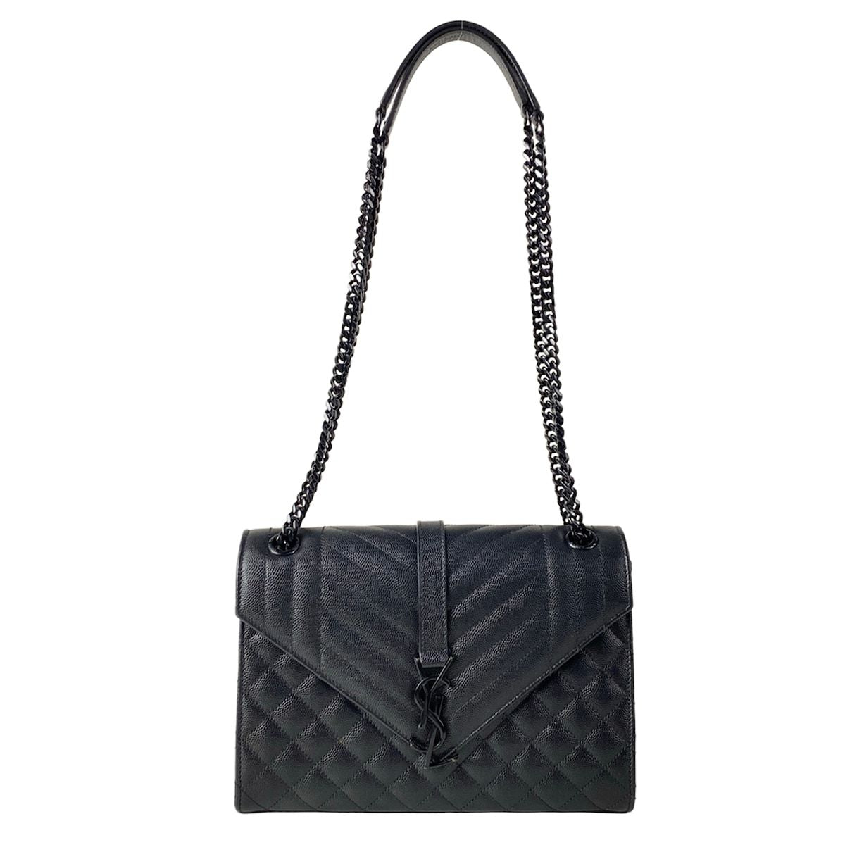 Saint Laurent Paris Shoulder Bag Classic Monogram Satchel Black Chain
