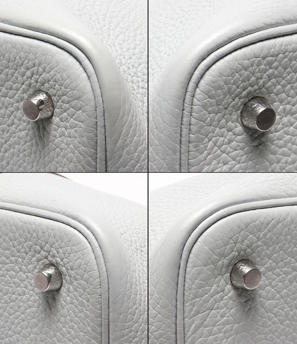 Hermes Handbag Silver Taurillon Clemence Picotin Lock PM — view 5