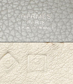 Hermes Handbag Silver Taurillon Clemence Picotin Lock PM — view 4